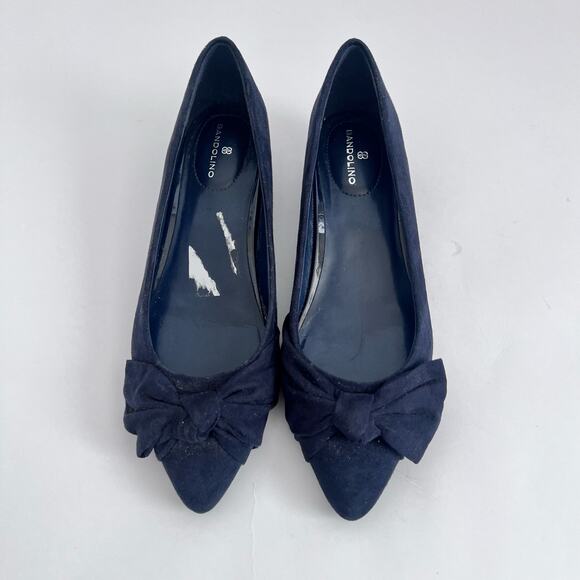 BANDOLINO RESSIE WOMENS FLATS OXFORDS BALLET SLIPPER SHOES SIZE 7M NAVY BLUE - Picture 2 of 9